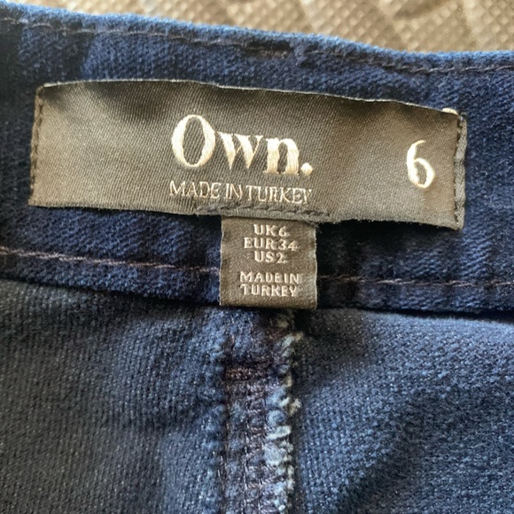 OWN. Brand Womens Skirt, Size 2, Blue. Cotton Blend, High Quality Fashion - NEW! - Picture 5 of 6